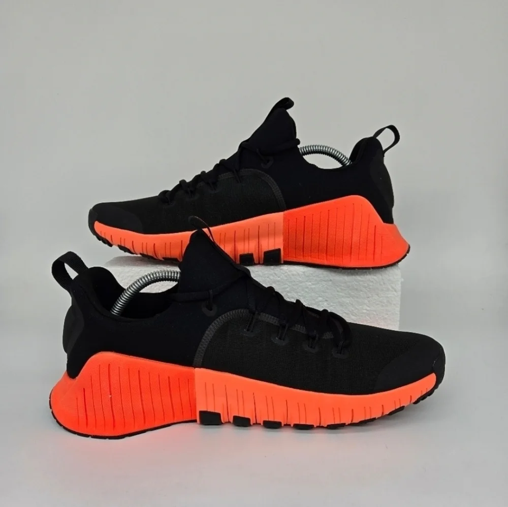 New Nike Free Metcon 6 'Black Hyper Orange' Men's Workout Shoes Size 10 - Picture 4 of 8